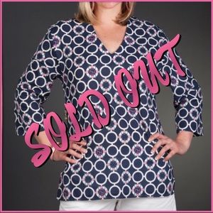 Navy Life Preserver Print Tunic - S